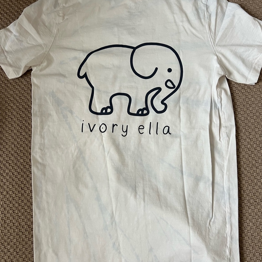 Ivory Ella White Elephant Tie Dye T-Shirt 100% Cotton